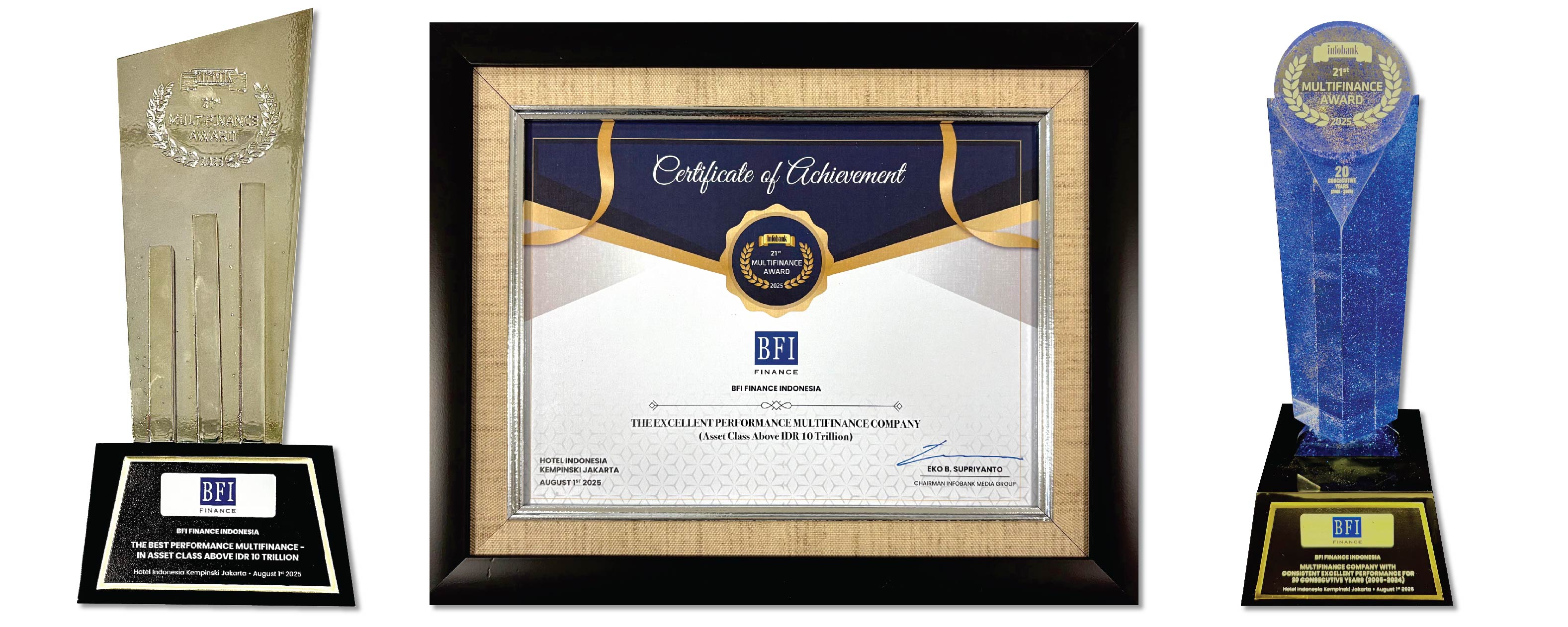 Kinerja Terbaik untuk Kategori Aset >Rp10 Triliun, BFI Finance Boyong Tiga Penghargaan dalam Infobank Multifinance Awards 2025