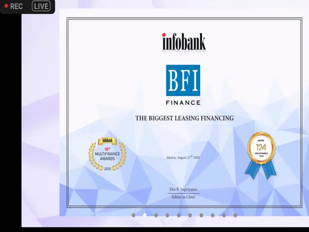 BFI Finance Raih Penghargaan di "Infobank Multifinance Awards 2020"